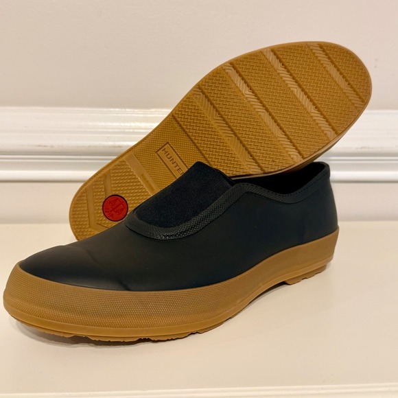 Hunter Other - Hunter Original Rubber Loafers Black Waterproof Slip On Shoes Mens 9 Womens 10